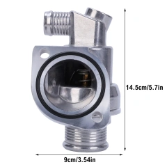 Корпус термостата под 1 датчик с термостатом Ford Transit 2.5 TD 1988-2000